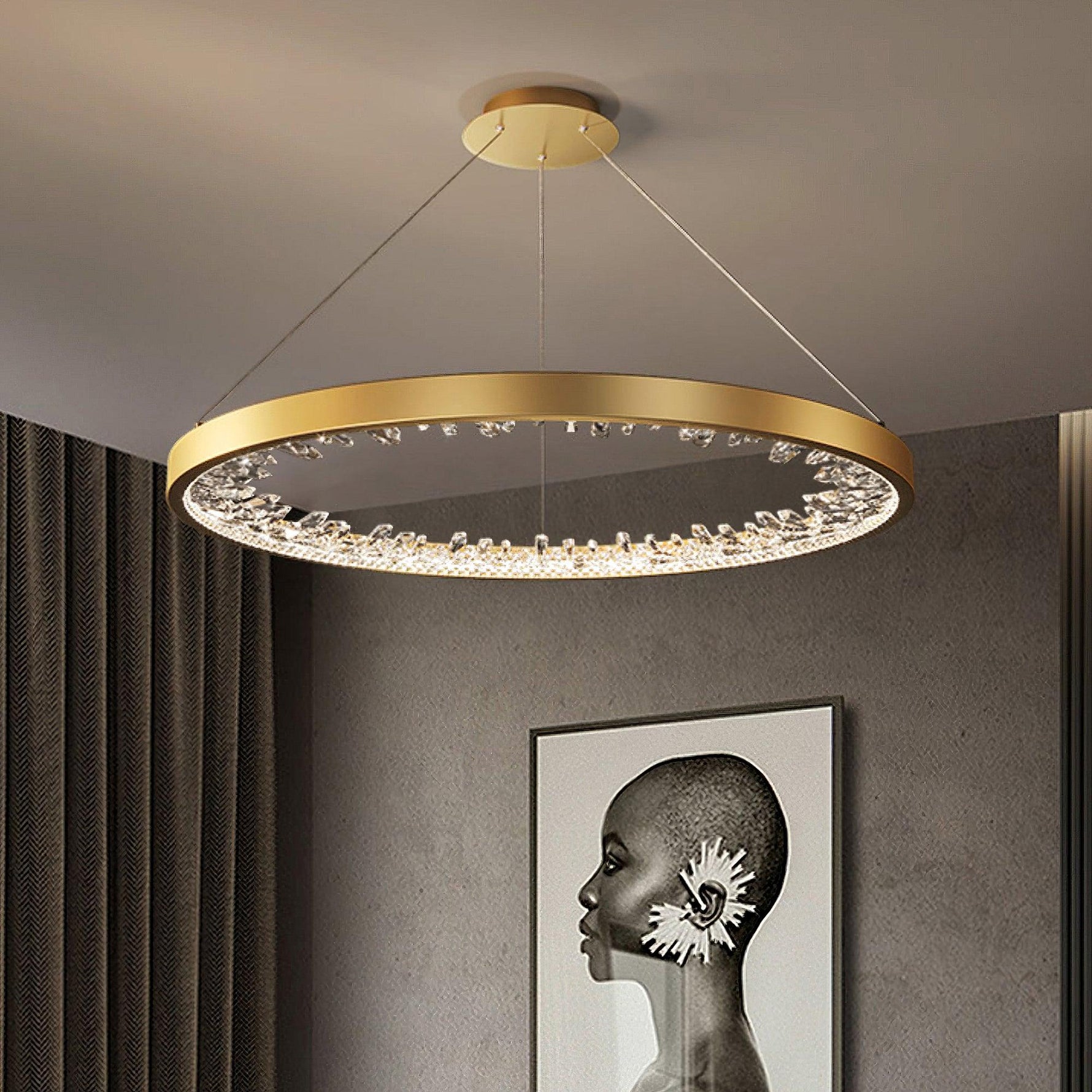 Luxury Circle Crystal Chandelier - Lamp Outdoor