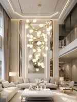 Evene Spiral Ceramic Brass Chandelier - Lamp Outdoor