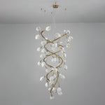 Evene Spiral Ceramic Brass Chandelier - Lamp Outdoor