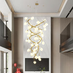 Evene Spiral Ceramic Brass Chandelier - Lamp Outdoor