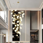 Evene Spiral Ceramic Brass Chandelier - Lamp Outdoor