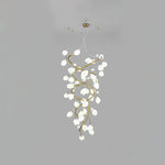 Evene Spiral Ceramic Brass Chandelier - Lamp Outdoor