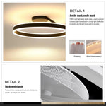 Solen Modern Circle Flush Mount Ceiling Light, Black & White - Lamp Outdoor
