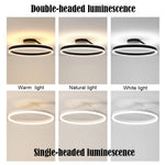 Solen Modern Circle Flush Mount Ceiling Light, Black & White - Lamp Outdoor