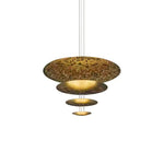 Zathaara Layered Gold Foil Pendant Light - Lamp Outdoor