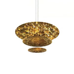 Zathaara Layered Gold Foil Pendant Light - Lamp Outdoor