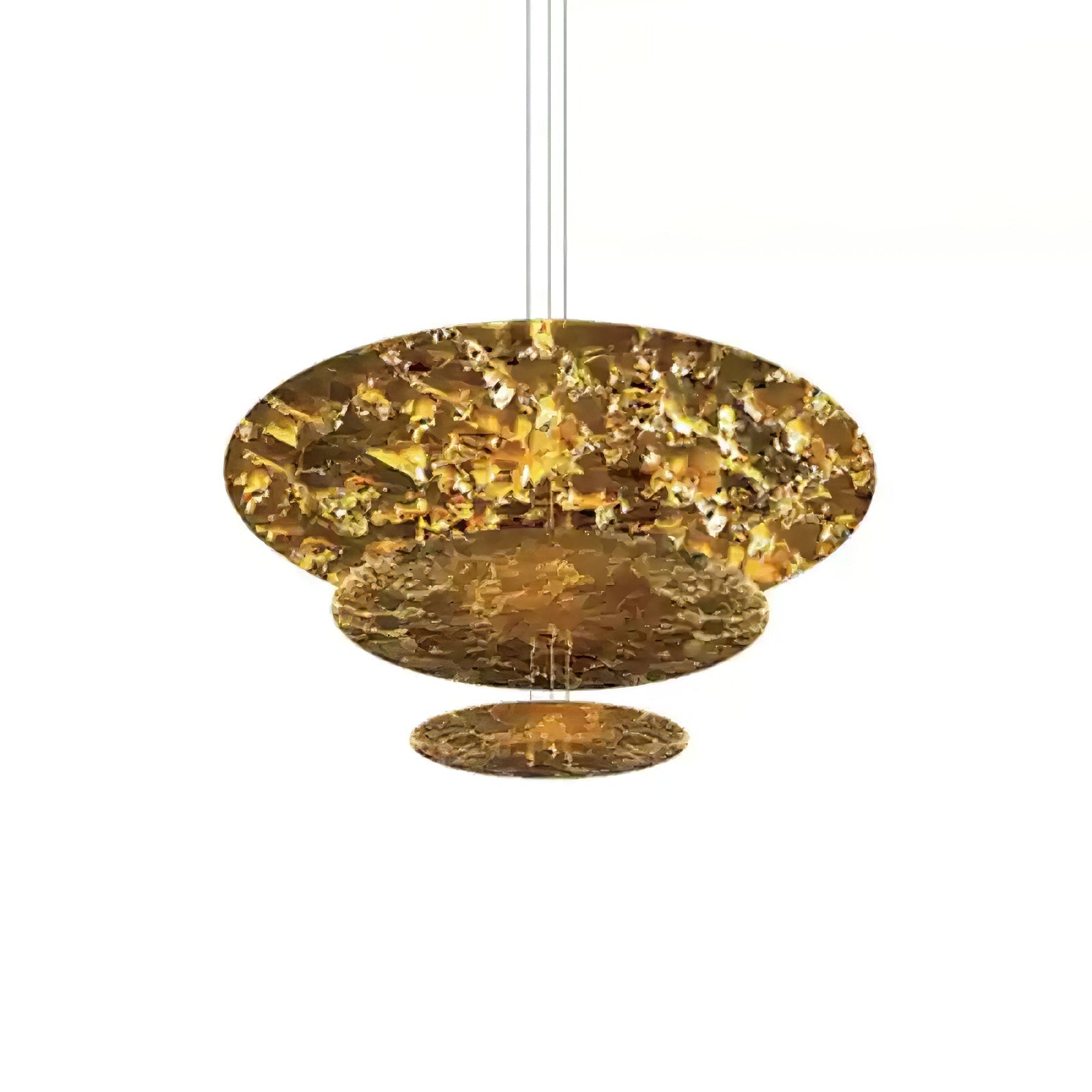 Zathaara Layered Gold Foil Pendant Light - Lamp Outdoor