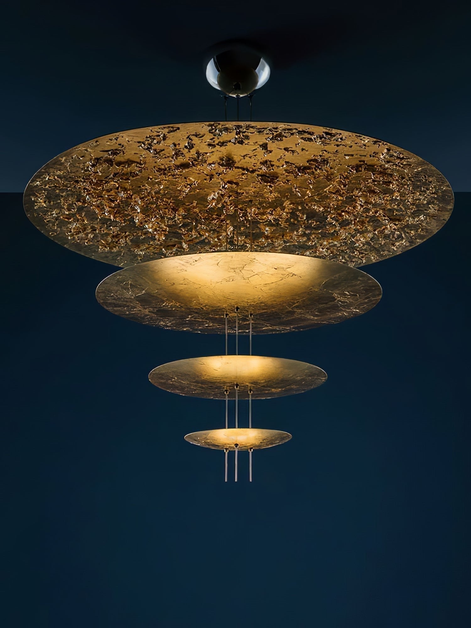 Zathaara Layered Gold Foil Pendant Light - Lamp Outdoor