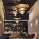 Zathaara Layered Gold Foil Pendant Light - Lamp Outdoor