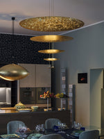 Zathaara Layered Gold Foil Pendant Light - Lamp Outdoor