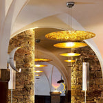 Zathaara Layered Gold Foil Pendant Light - Lamp Outdoor
