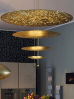 Zathaara Layered Gold Foil Pendant Light - Lamp Outdoor
