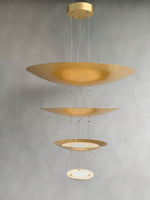 Zathaara Layered Gold Foil Pendant Light - Lamp Outdoor