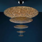 Zathaara Layered Gold Foil Pendant Light - Lamp Outdoor