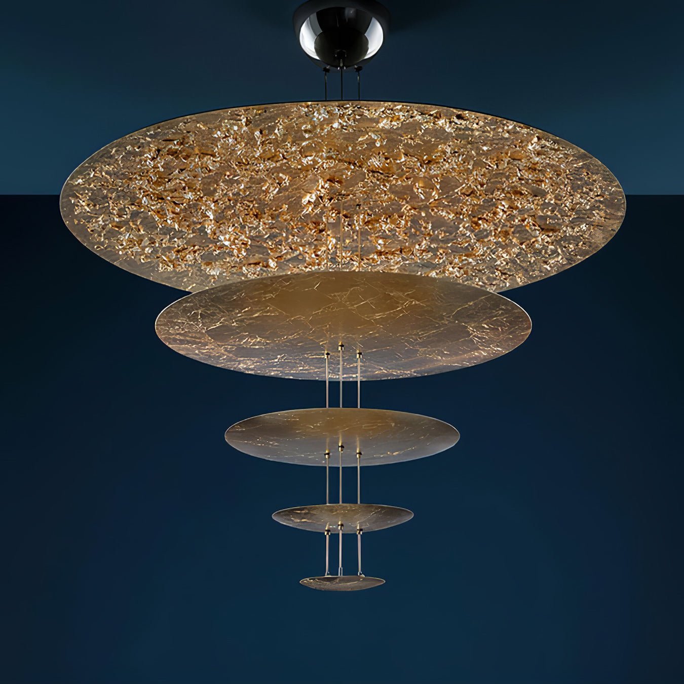 Zathaara Layered Gold Foil Pendant Light - Lamp Outdoor