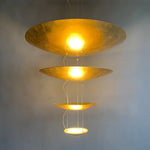Zathaara Layered Gold Foil Pendant Light - Lamp Outdoor