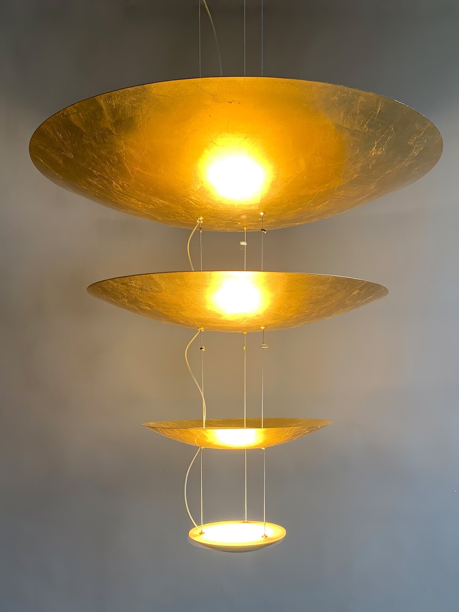 Zathaara Layered Gold Foil Pendant Light - Lamp Outdoor