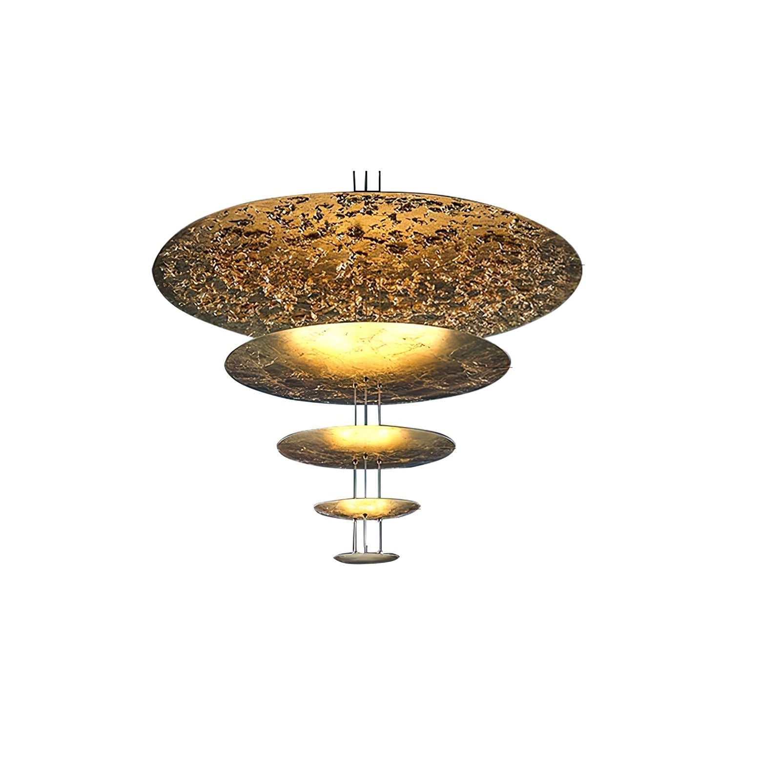 Zathaara Layered Gold Foil Pendant Light - Lamp Outdoor