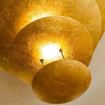 Zathaara Layered Gold Foil Pendant Light - Lamp Outdoor