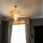 Zathaara Layered Gold Foil Pendant Light - Lamp Outdoor