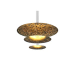 Zathaara Layered Gold Foil Pendant Light - Lamp Outdoor