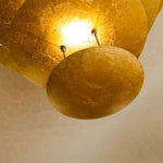 Zathaara Layered Gold Foil Pendant Light - Lamp Outdoor