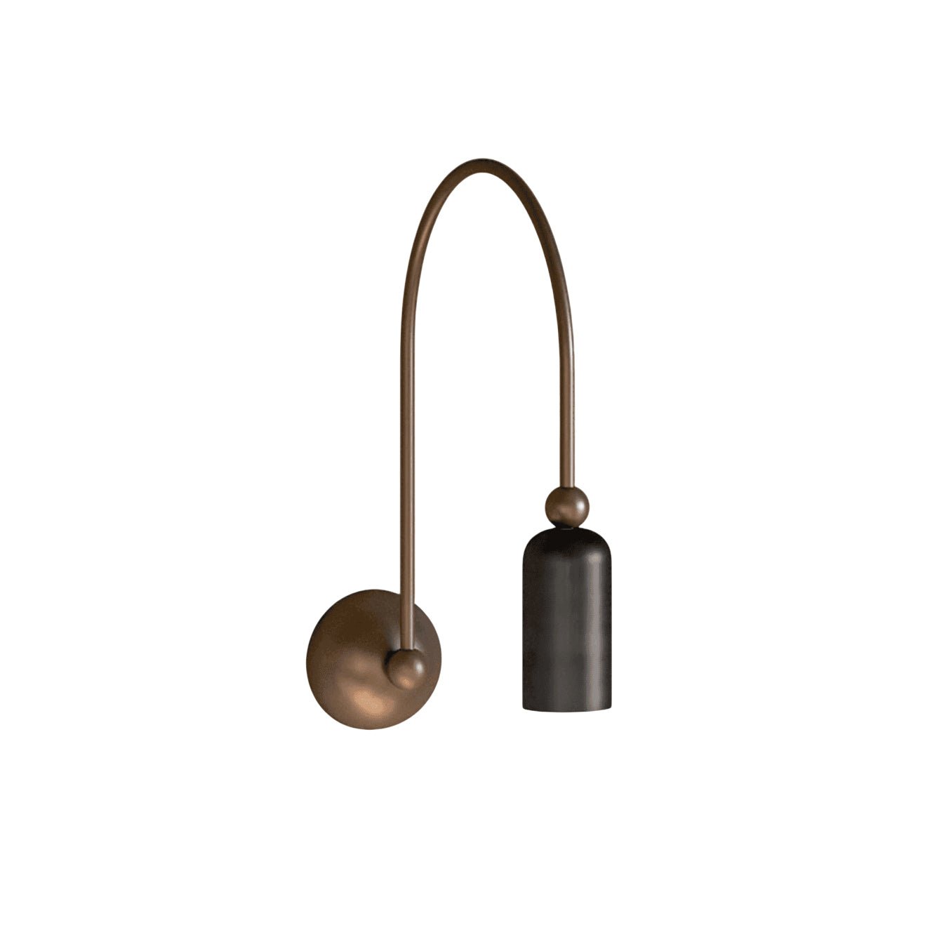 Vortigaud Curved Bronze Black Wall Light - Lamp Outdoor