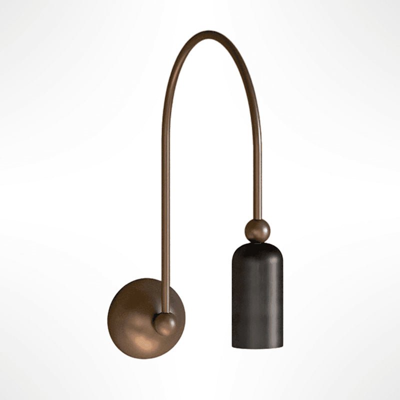 Vortigaud Curved Bronze Black Wall Light - Lamp Outdoor
