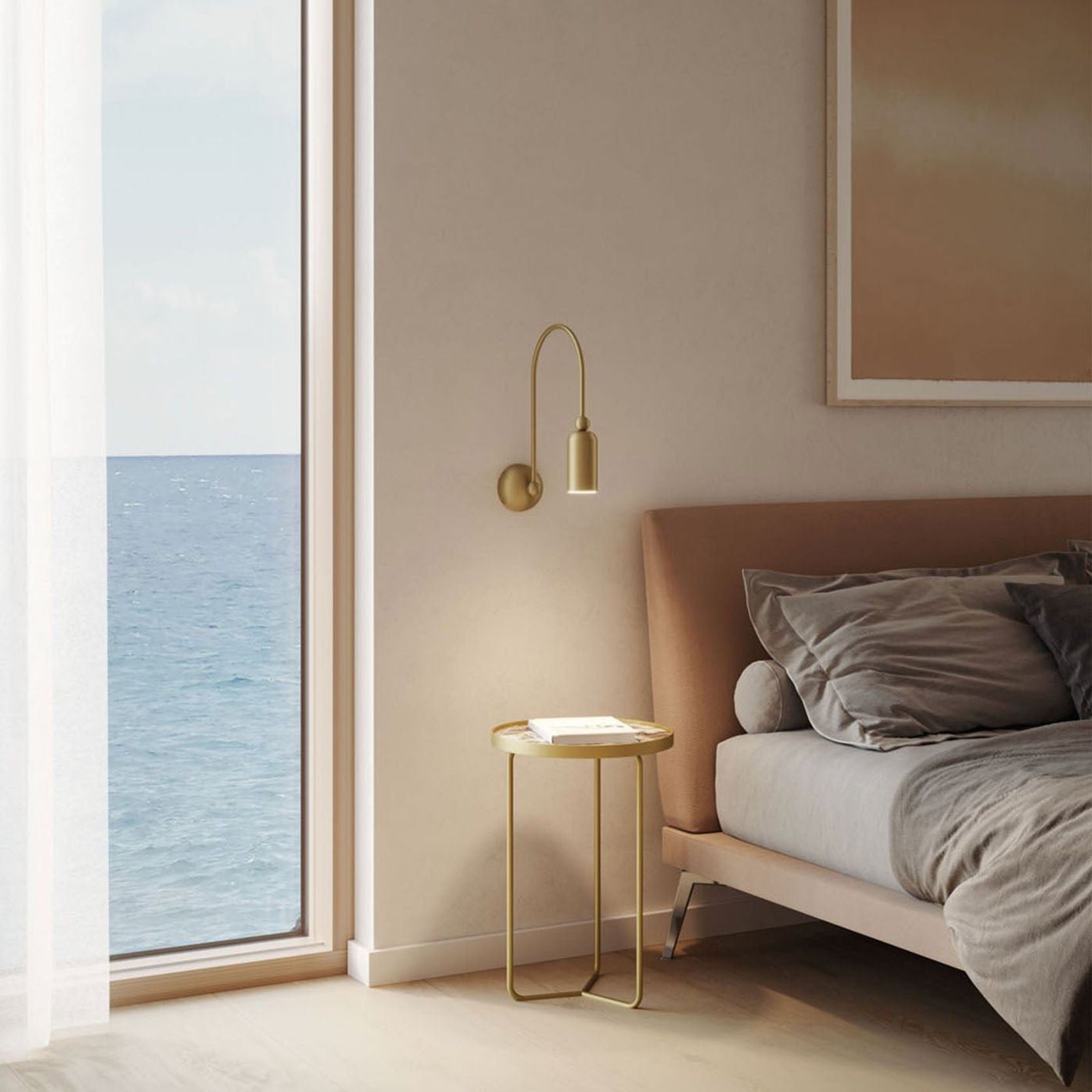 Vortigaud Curved Bronze Black Wall Light - Lamp Outdoor