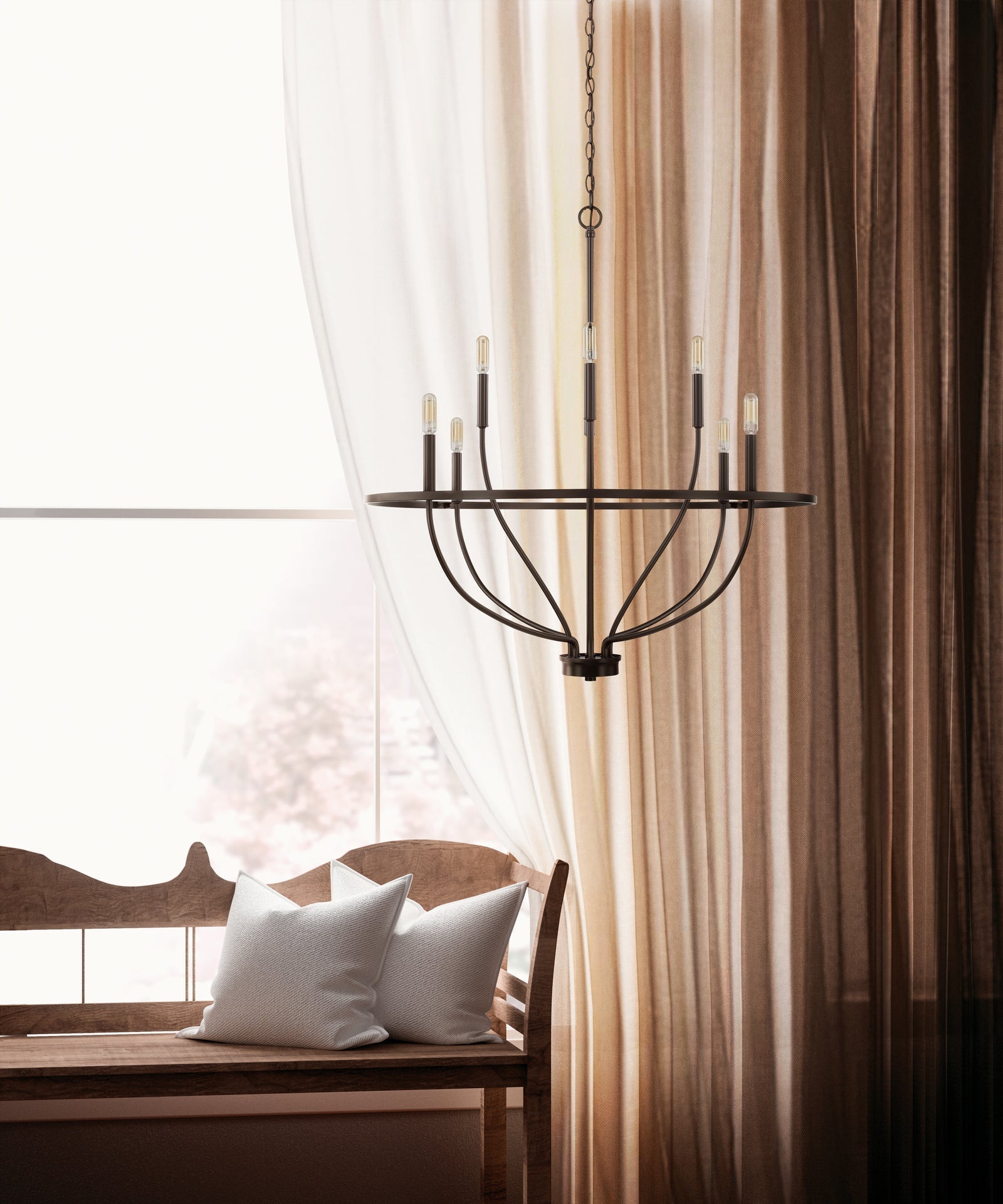 Cisoriel Classic Brass Chandelier - Lamp Outdoor