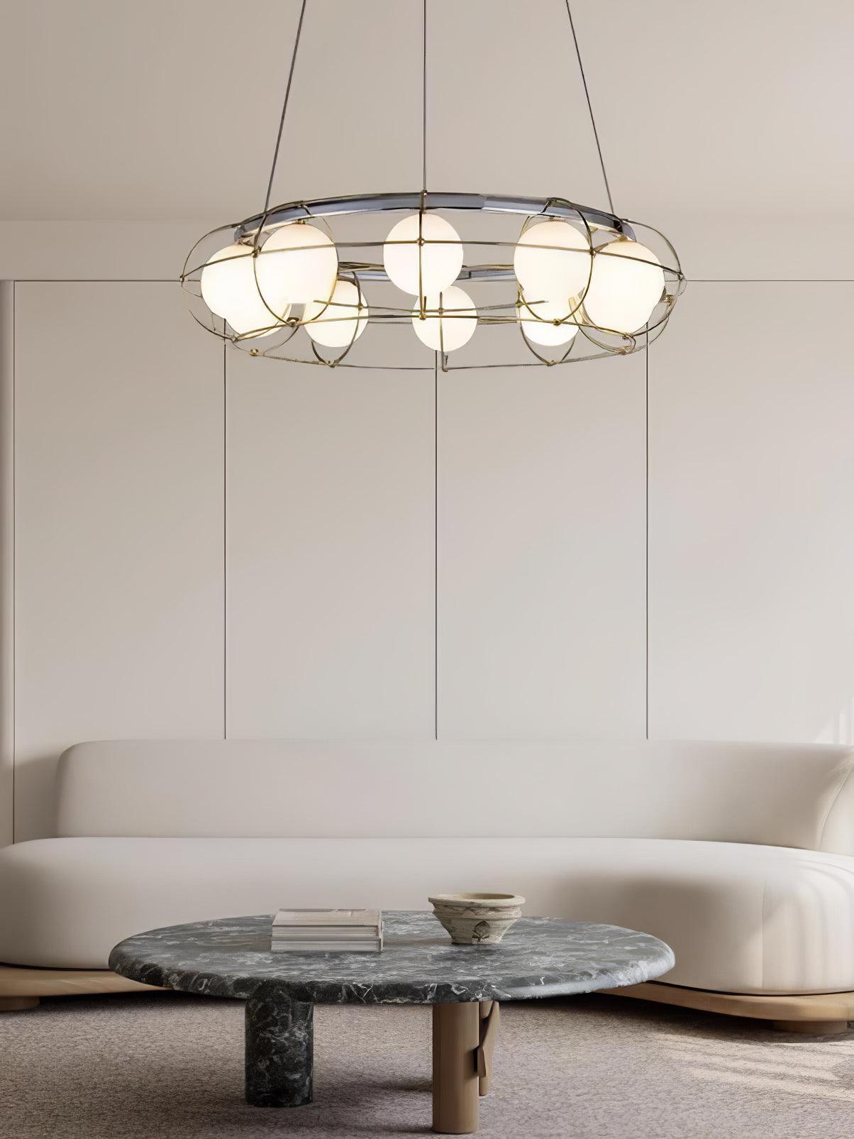 Mia Modern Glass Chandelier - Lamp Outdoor