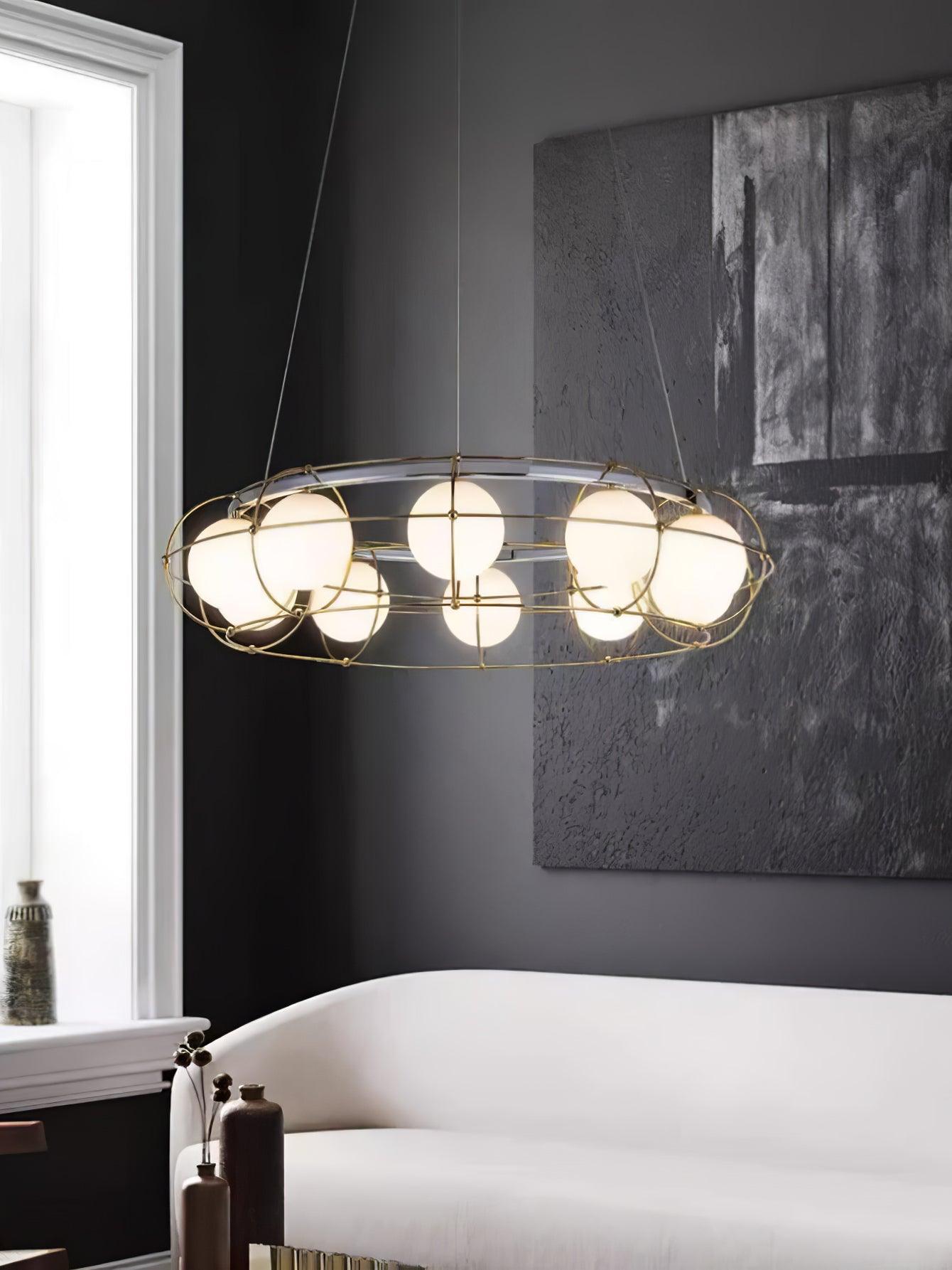 Mia Modern Glass Chandelier - Lamp Outdoor