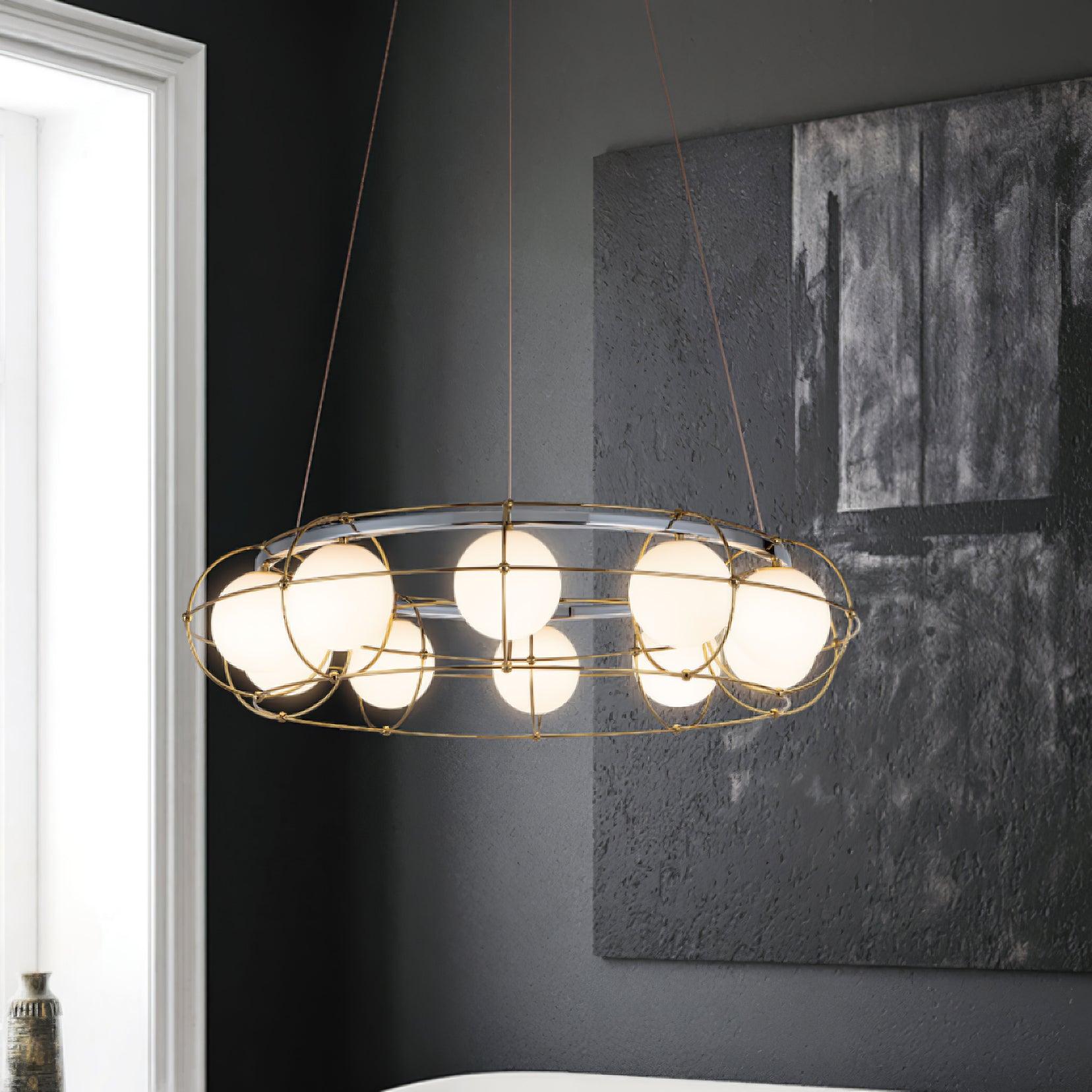 Mia Modern Glass Chandelier - Lamp Outdoor