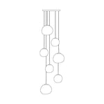 Solara Pendant Lamp Blown Glass Irregular Cluster Sculptural - Letslighting