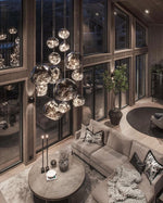 Solara Pendant Lamp Blown Glass Irregular Cluster Sculptural - Letslighting