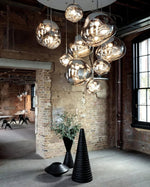 Solara Pendant Lamp Blown Glass Irregular Cluster Sculptural - Letslighting