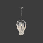 Lustra Chandelier Mesh Crystal Gold Waterfall Sparkle - Letslighting
