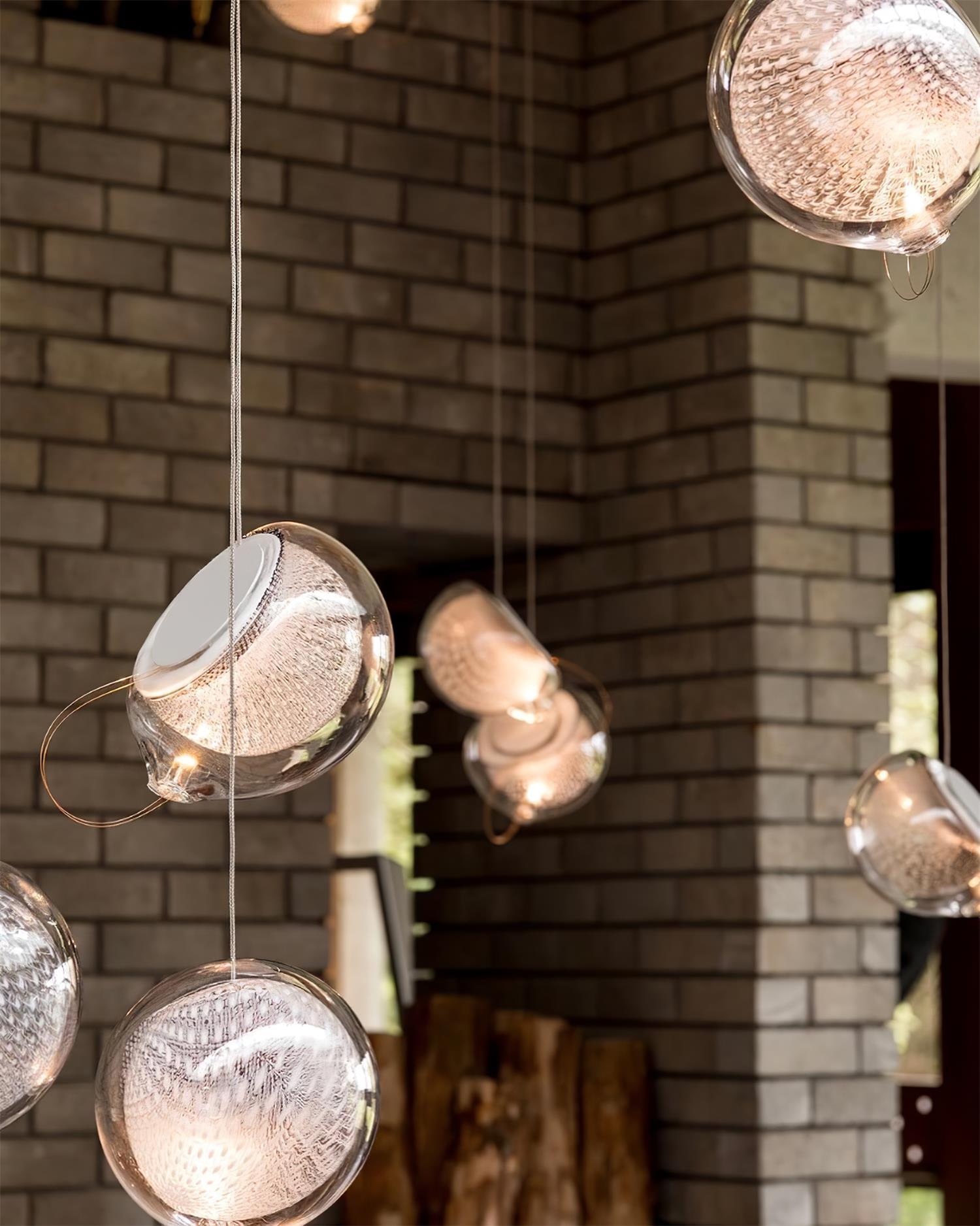Mesh Glass Pendant Light - Lamp Outdoor
