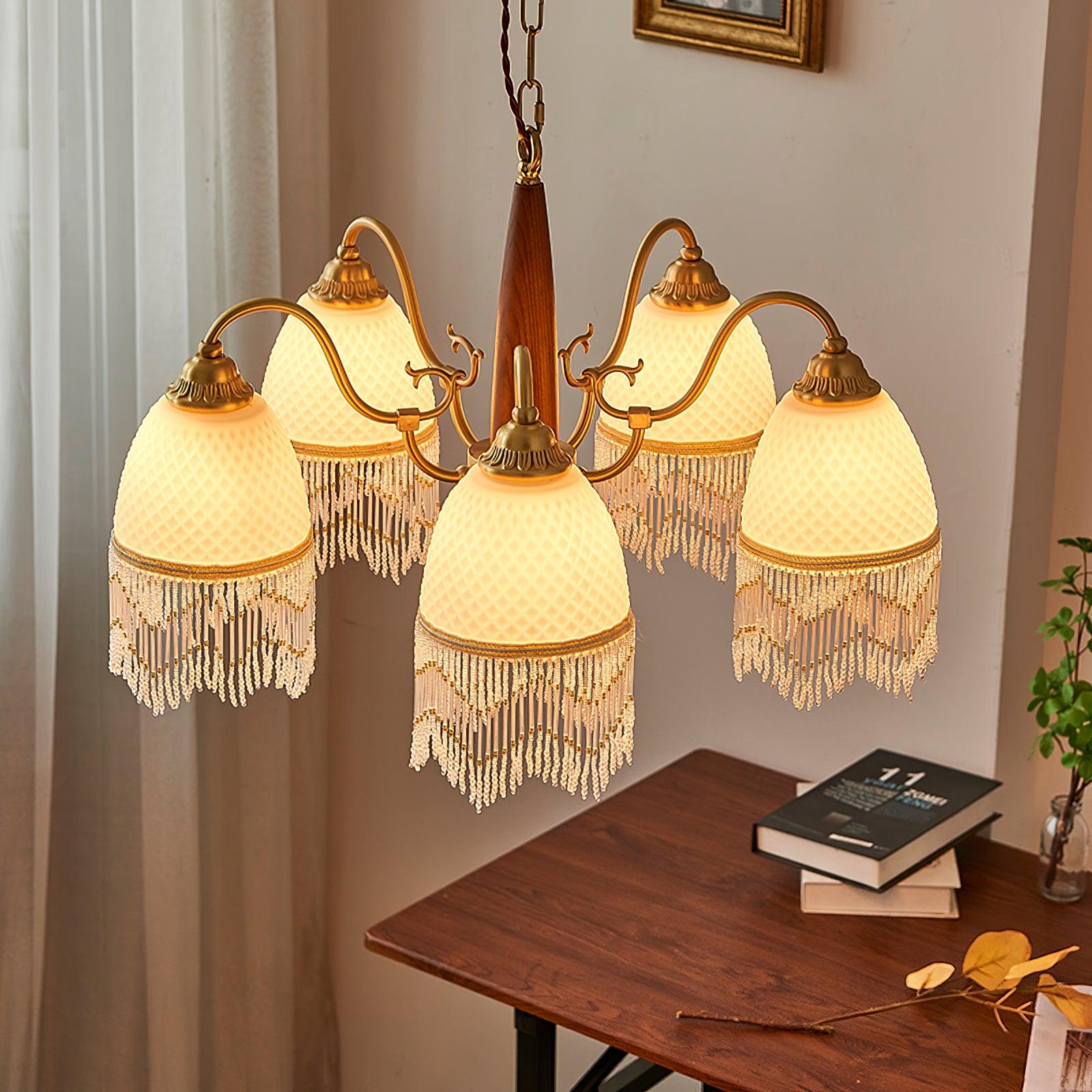 Aurora Chandelier Tassel Glass Vintage - Lamp Outdoor