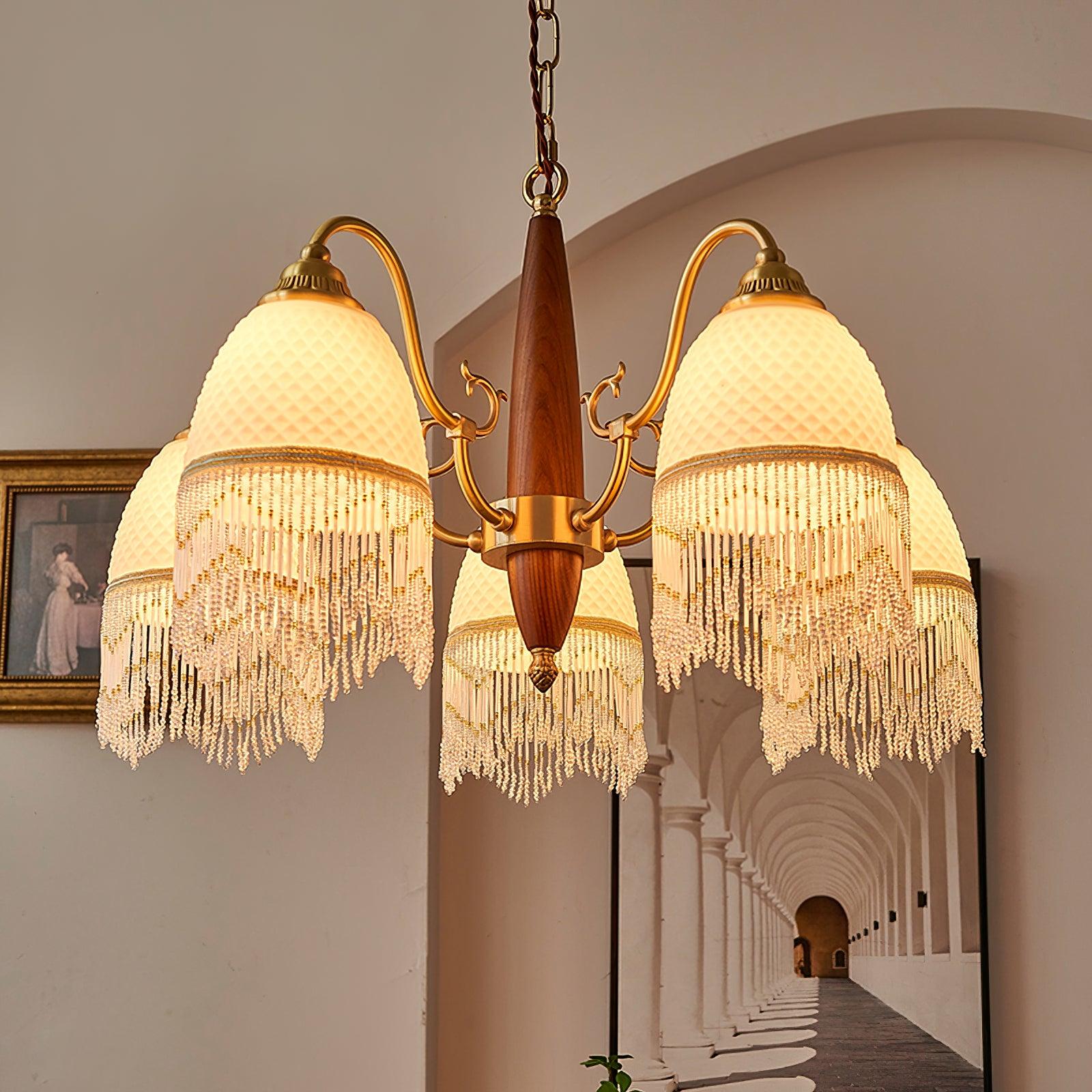 Aurora Chandelier Tassel Glass Vintage - Lamp Outdoor