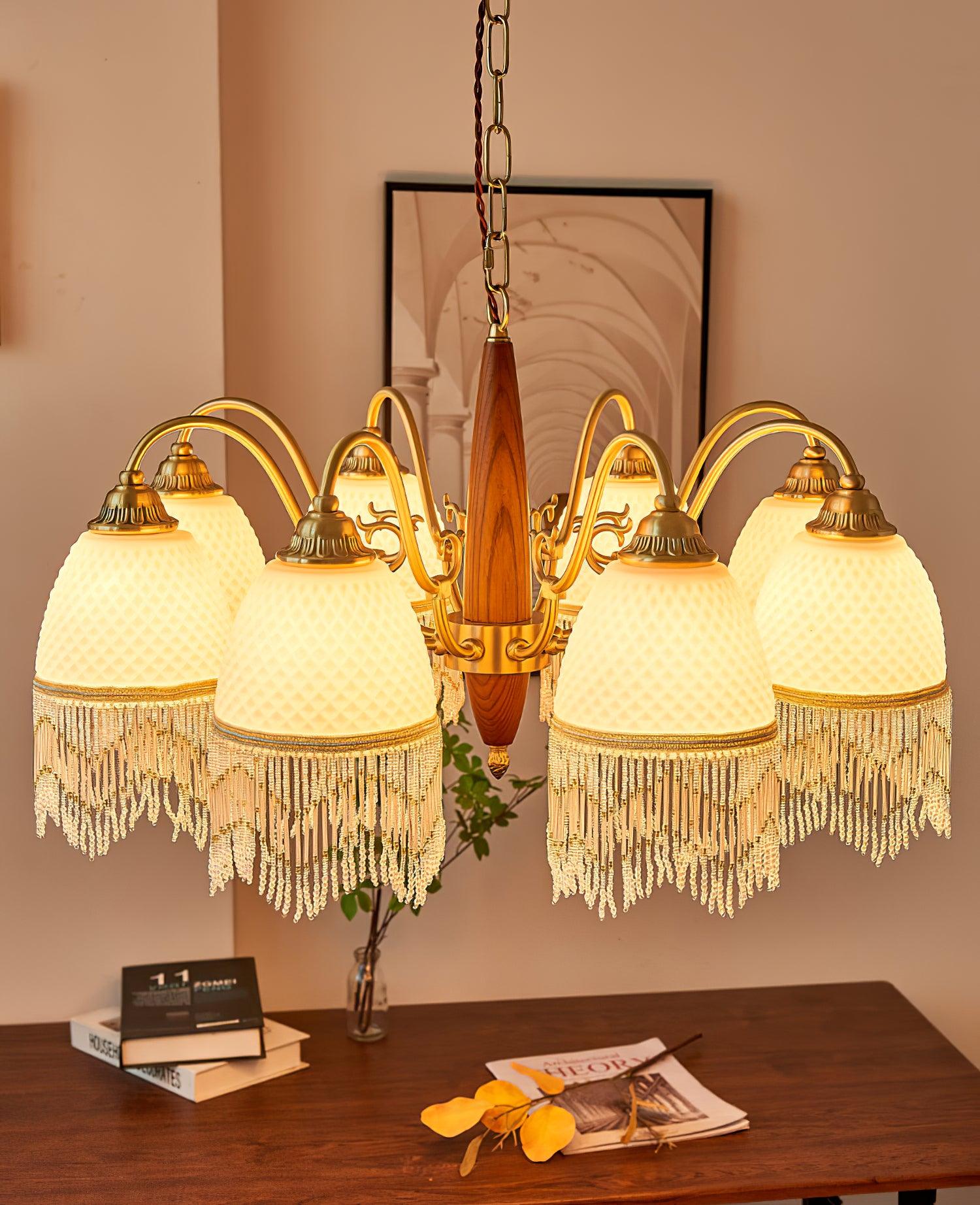 Aurora Chandelier Tassel Glass Vintage - Lamp Outdoor