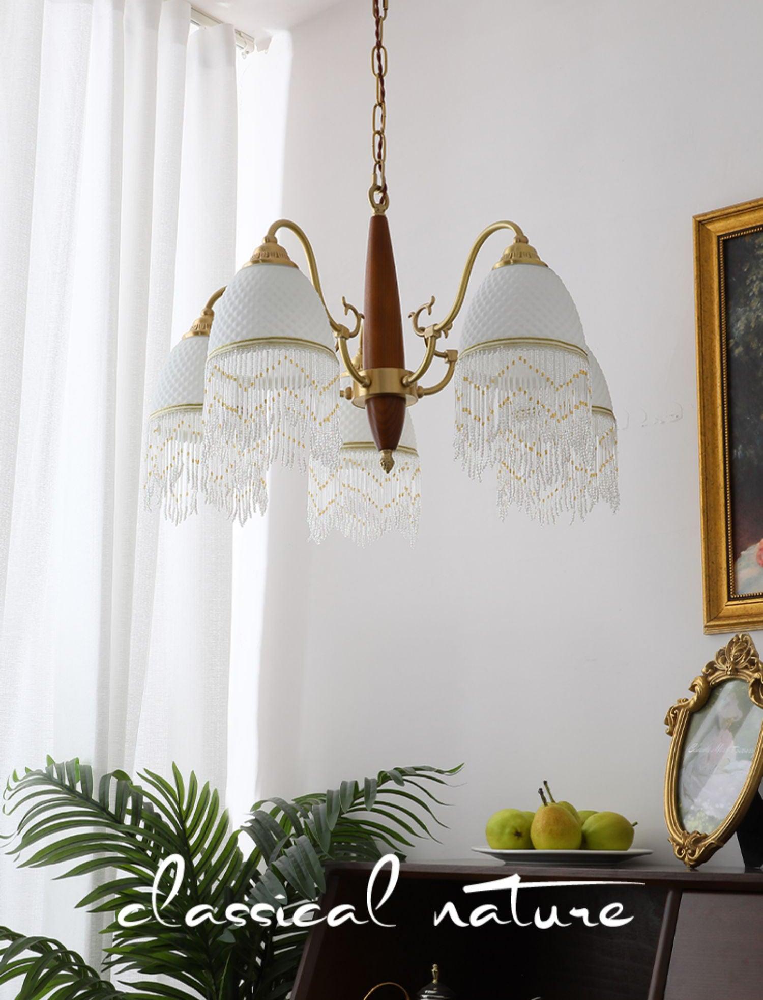 Aurora Chandelier Tassel Glass Vintage - Lamp Outdoor