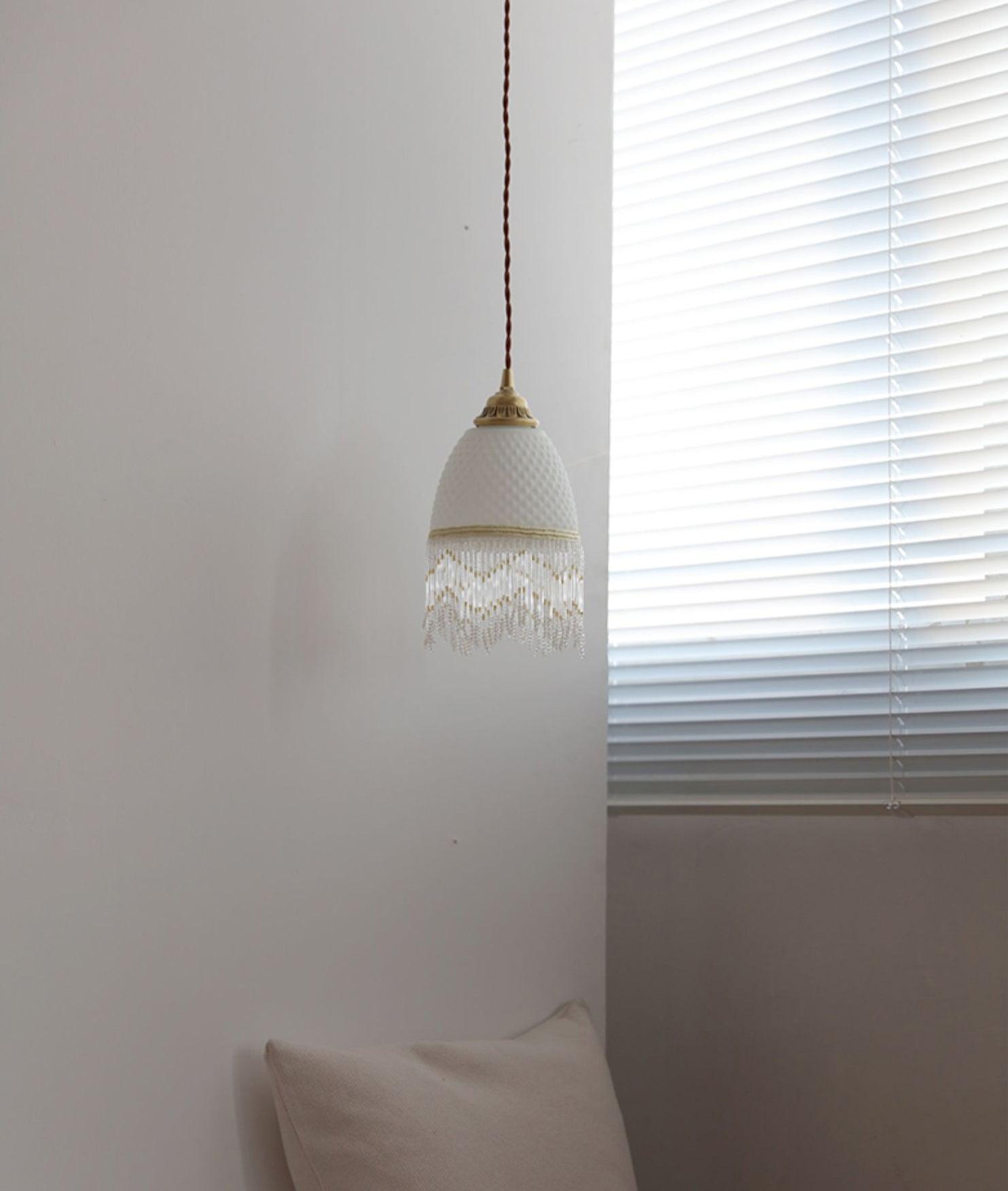 Mesh Tassel Glass Pendant Light - Lamp Outdoor