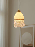 Mesh Tassel Glass Pendant Light - Lamp Outdoor