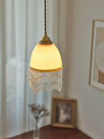 Mesh Tassel Glass Pendant Light - Lamp Outdoor