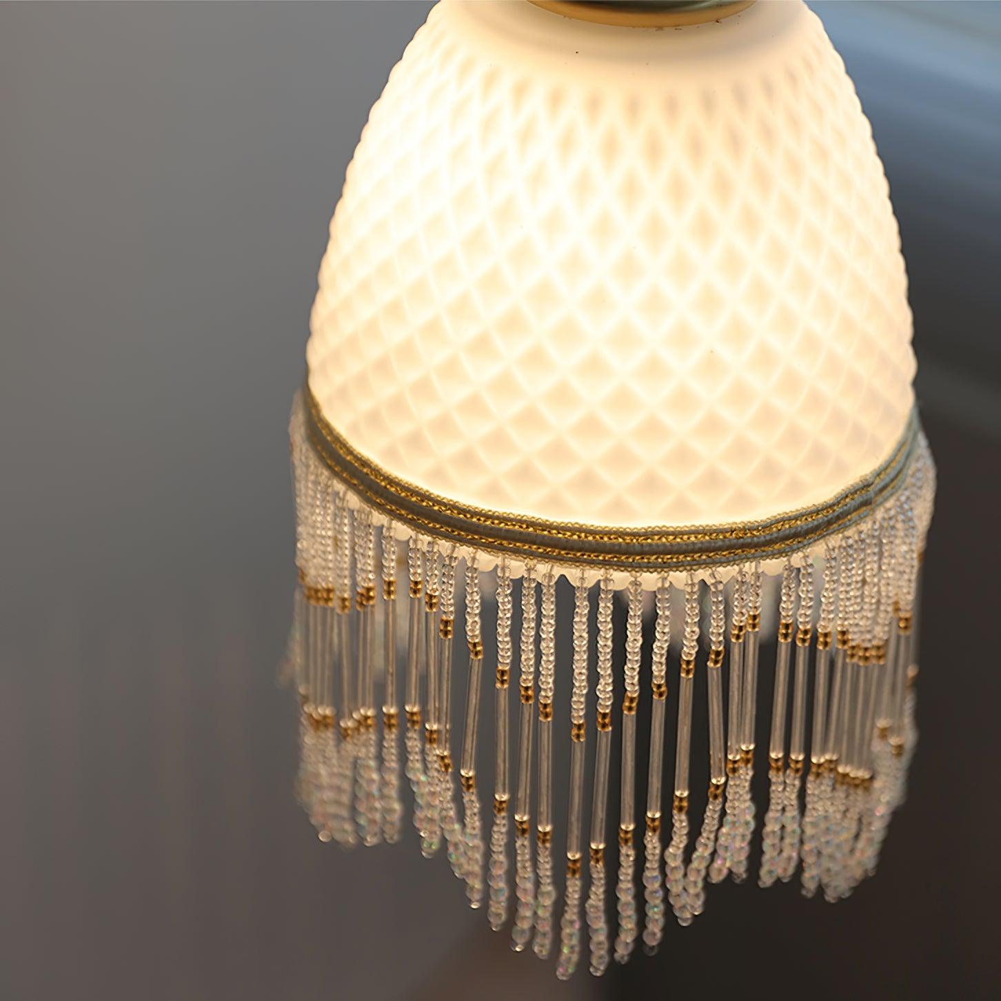 Mesh Tassel Glass Pendant Light - Lamp Outdoor