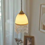 Mesh Tassel Glass Pendant Light - Lamp Outdoor