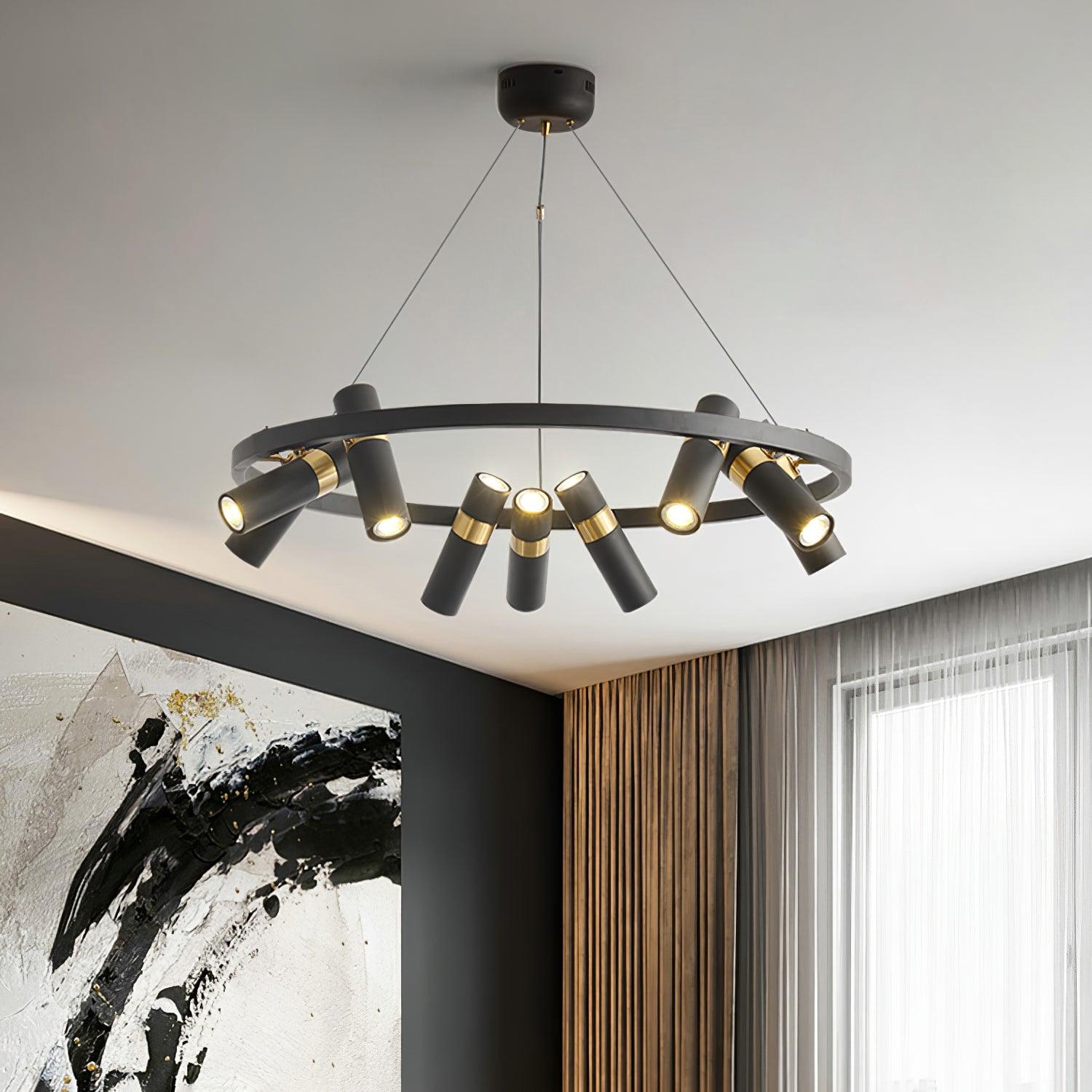 Nova Industrial Acrylic Chandelier - Lamp Outdoor