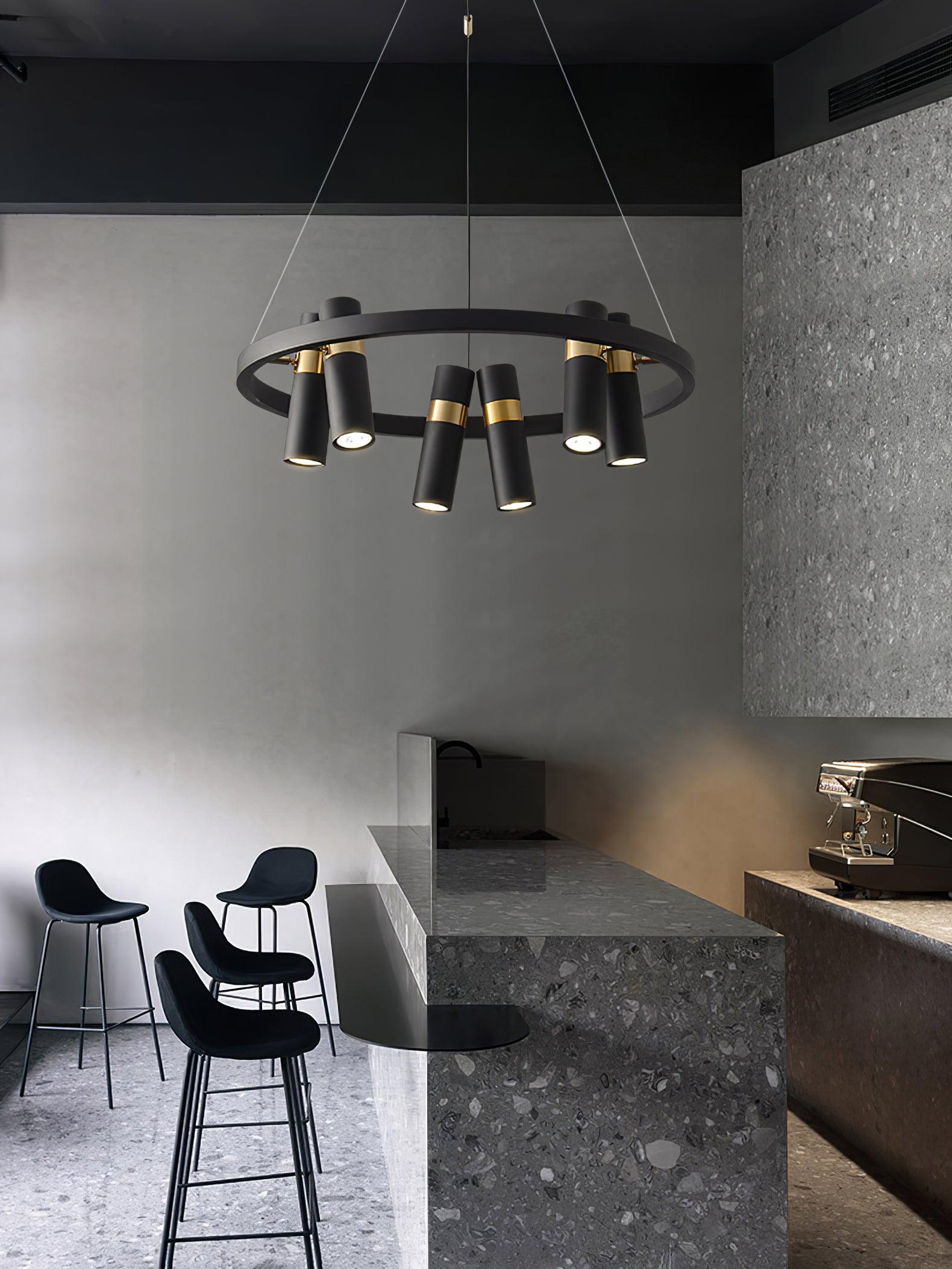 Nova Industrial Acrylic Chandelier - Lamp Outdoor