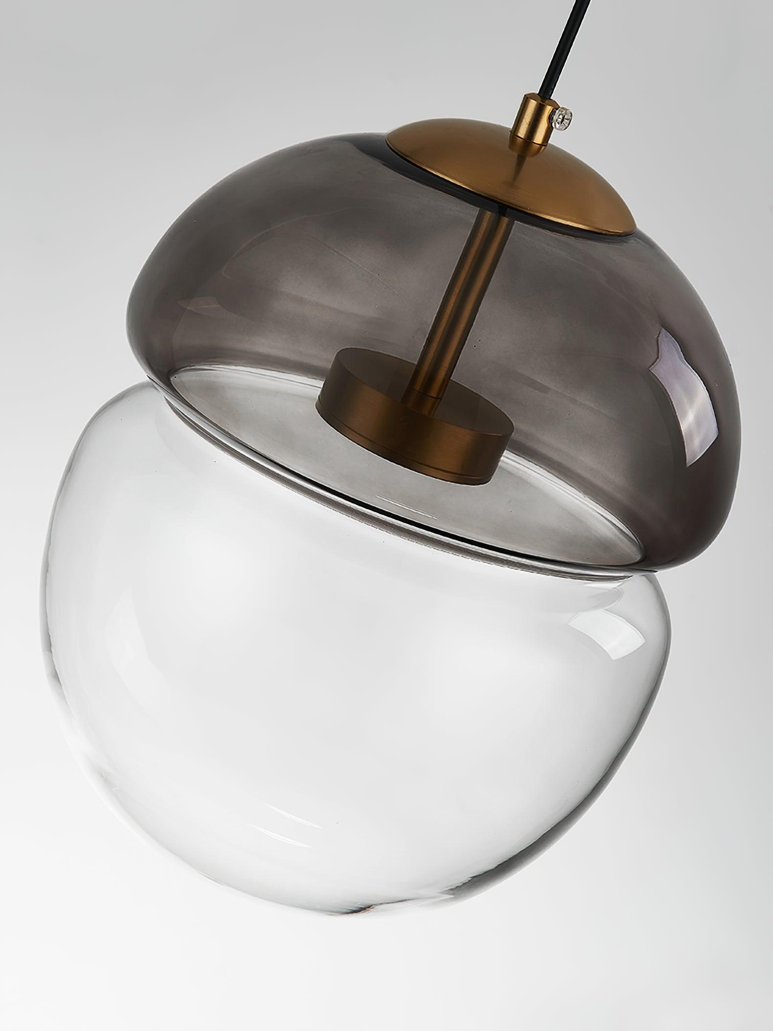 Aged Modern Minimalist Dome Metal Glass Pendant Light - Lamp Outdoor